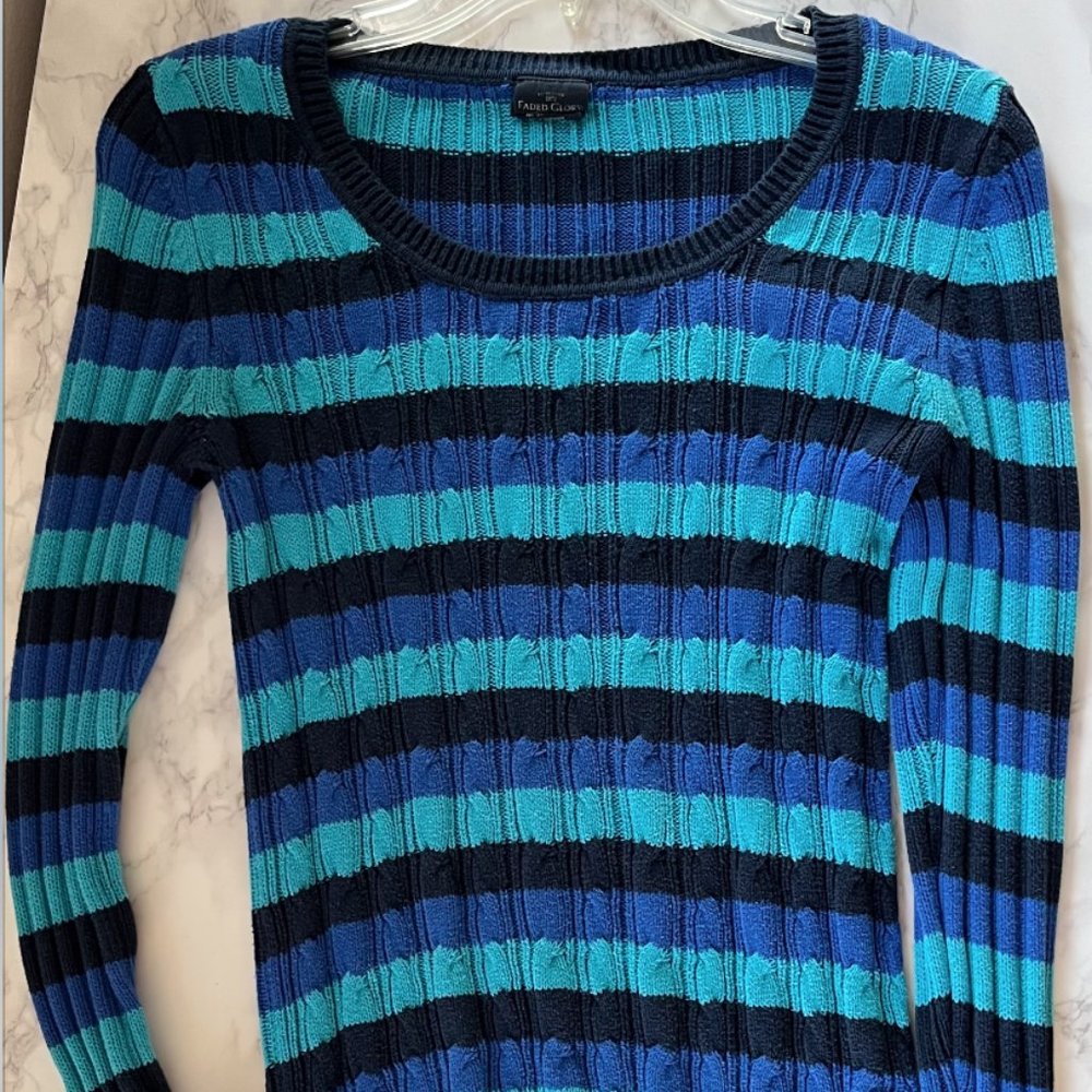 Striped Women's Cut Sweater